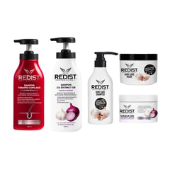 Pachet pentru creșterea și regenerarea parului Redist + CADOU : Sampon usturoi 500 ml si Masca usturoi - Redist