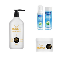 Sampon Redist Professional 12 in 1 Expert 1000 ml + Masca de păr Redist Professional 12 in 1 Expert + Pachet pentru curatarea si ingrijirea tenului Deep Fresh Gama Micellar - Redist