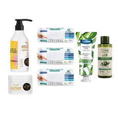Gama 12 în 1 Expert + Șervețele multisuprafeţe bicarbonat și oțet × 3 pachete + Șampon Eco Argan + Cremă mâini și corp cu ulei de măsline