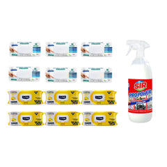Pachet 12 șervețele Odor-Lock technology Deep Fresh Clasice și Lămâie + Soluţie pentru ȋndepartarea petelor multi suprafeţe Sir Pro Power