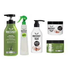 Gama Redist Keratină hidrolizată + Balsam bifazic keratină + Gama Redist cu usturoi - Redist