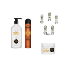 Gama profesionala Redist 12 in 1 Expert:
Sampon Redist Professional 12 in 1 Expert 1000 ml și Masca de păr Redist Professional 12 in 1 Expert 475 ml + Spray pentru stralucirea parului Redist 400 ml + Mască de păr lichidă fiolă tratament Redist 13 ml×5 buc