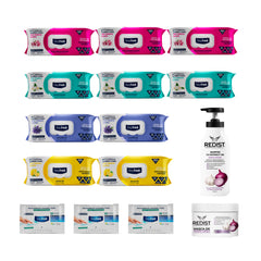 Kit șervețelele multi suprafețe Deep Fresh + Kit Redist împotriva căderii părului cu ceapă și usturoi