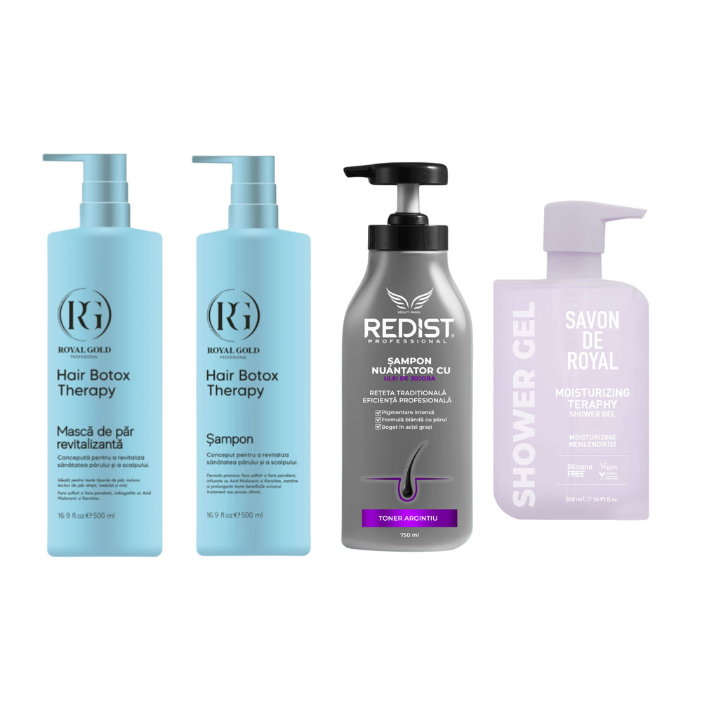 Pachet păr blond: Gama Boto Therapy + Cadou Șampon Nuanțator - Redist