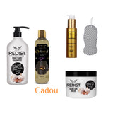 Gama profesionala Redist cu extract de usturoi: Sampon cu usturoi 1000 ml+ Masca cu usturoi 500 ml+ Face and Body Glow Gold 100 ml + Cadou: Gel de dus Oriental Oud DeepFresh 400 ml+ Burete de baie exfoliant Super Soft