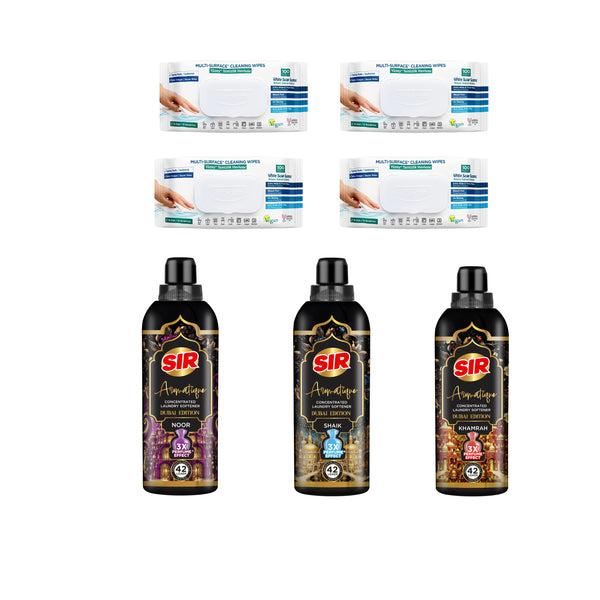 Nou: Balsam de rufe Deep Fresh Aromatique Dubai Edition - Shaik, Khamrah, Noor + 4 x Șervețele bicarbonat și oțet Deep Fresh