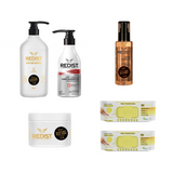 Sampon Redist Professional 12 in 1 Expert 1000 ml + Masca Redist Professional 12 in 1 Expert 500 ml + Sampon Anti Hair Loss Redist 500 ml + Ser cu Argan si Keratina Redist 125 ml + Şerveţele umede multi suprafeţe cu lămâie, bicarbonat şi oțet×2 pachete