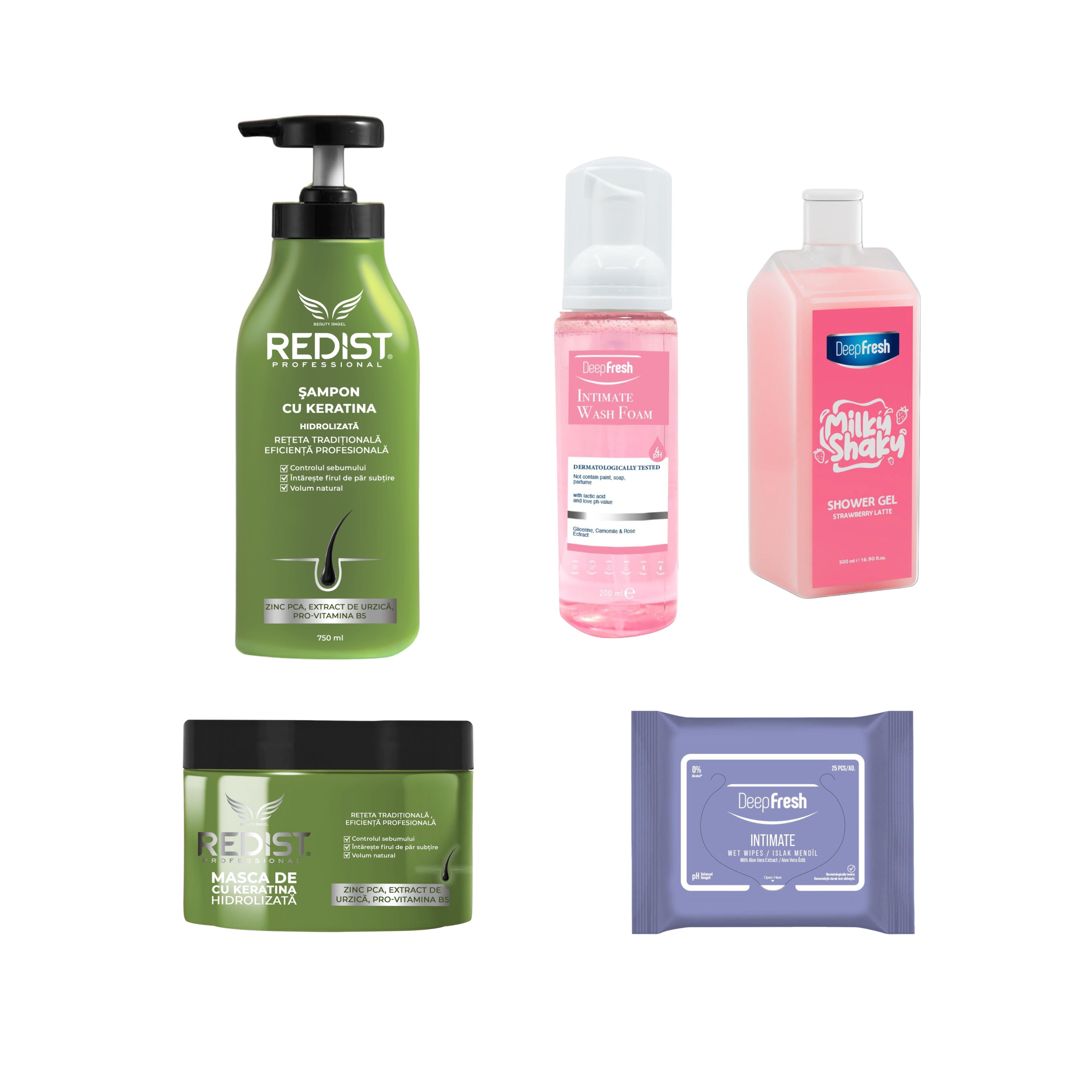 Gama Redist pentru Volum cu  Keratină Hidrolizată + Kit de îngrijire corporală - Redist