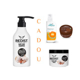 Samponul cu usturoi pentru regenerarea și creșterea parului Redist 500 ml+Masca profesionala cu usturoi Redist 500 ml+Cremă cu protecție solara SPF 50 Cire Aseptine 200 ml+Cire Aseptine Bronzing Unt de Cacao 100 ml