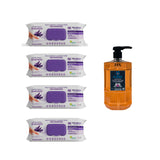 3 + 1 Cadou : Şerveţele umede pentru multi suprafeţe cu lavandă , bicarbonat şi oțet Deep Fresh 100 de bucăți