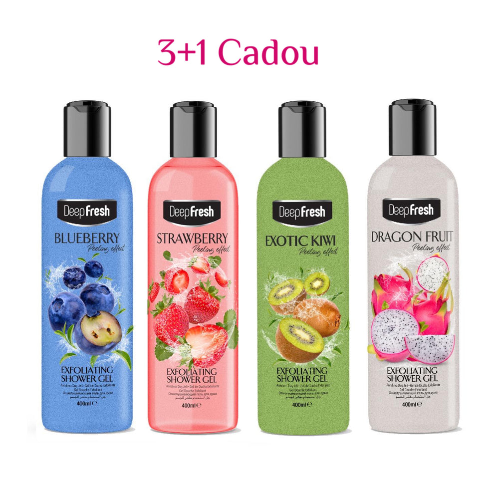 3+1 Cadou Geluri de duș cu exfoliere blândă Deep Fresh Peeling Effect 400 ml - Redist