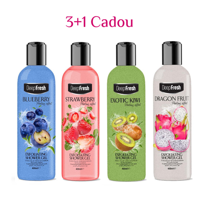 3+1 Cadou Geluri de duș cu exfoliere blândă Deep Fresh Peeling Effect 400 ml