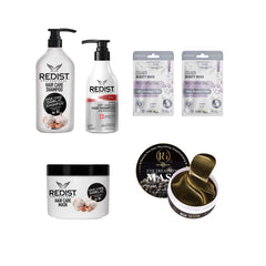 Sampon cu usturoi 1000 ml si Masca cu usturoi + Sampon Anti Hair Loss 500 ml + Patchuri pentru ochi Caviar 60 bucăți + Masca servetel pentru fata revitalizanta cu Collagen Deep Fresh × 2 buc - Redist