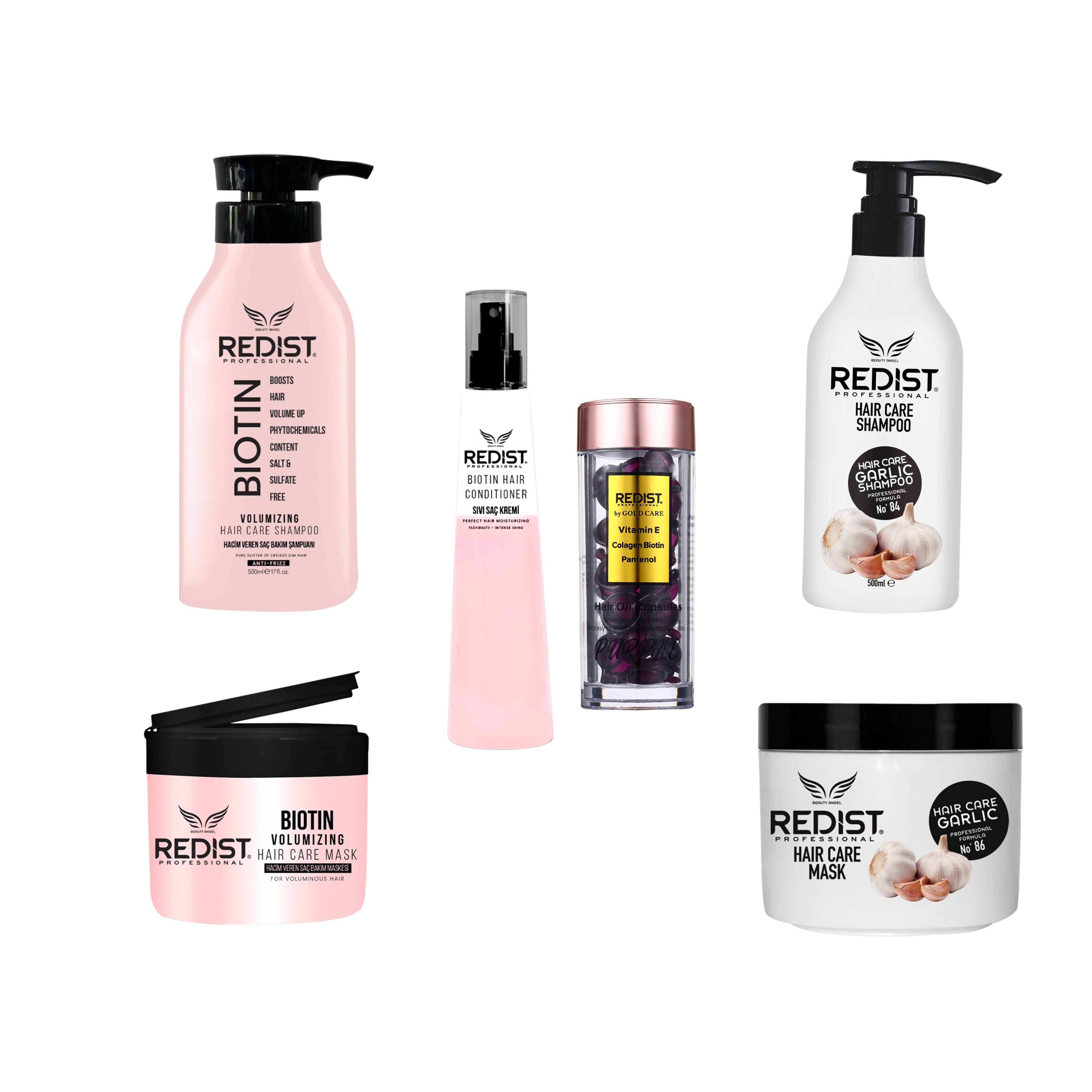 Pachet volum si stralucire + CADOU : Sampon usturoi 500 ml si Masca usturoi - Redist