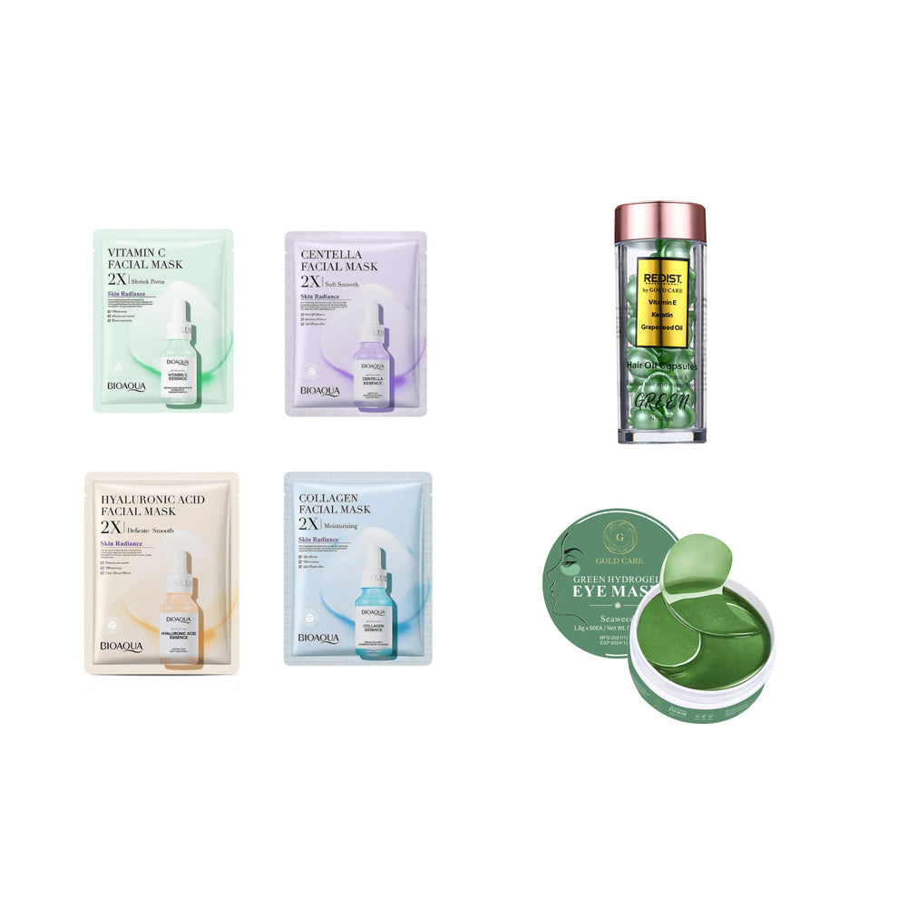 Ediției limitată: Capsule ser tratament + Pachuri pentru ochi + Set 4 măști pentru ten - Redist