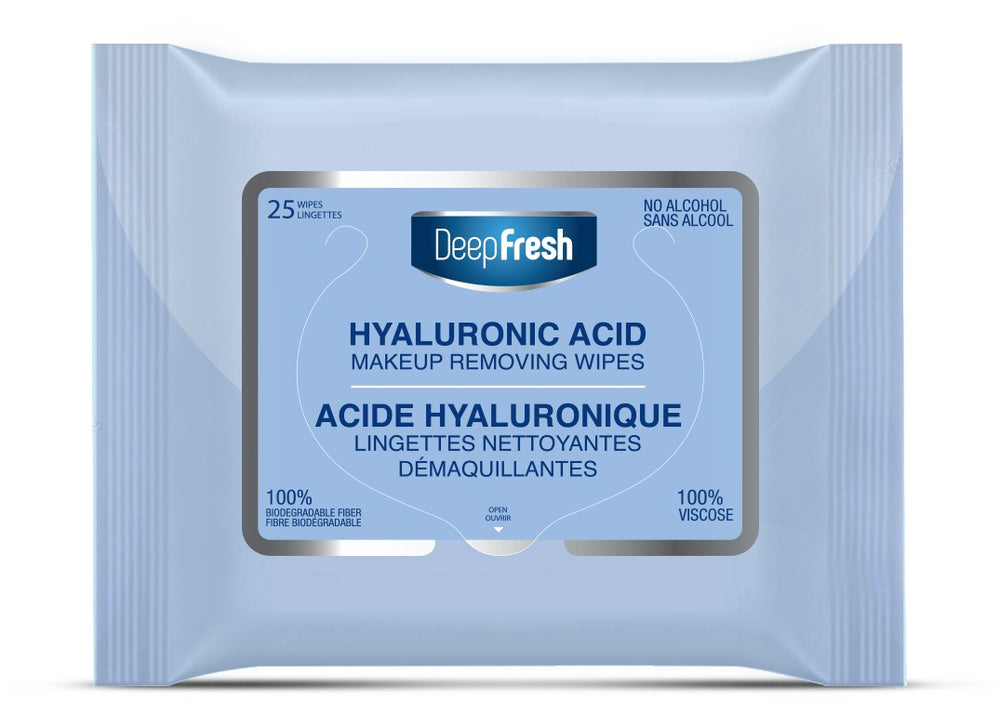 Șervețele demachiante biodegradabile cu Acid Hialuronic Deepfresh - Redist