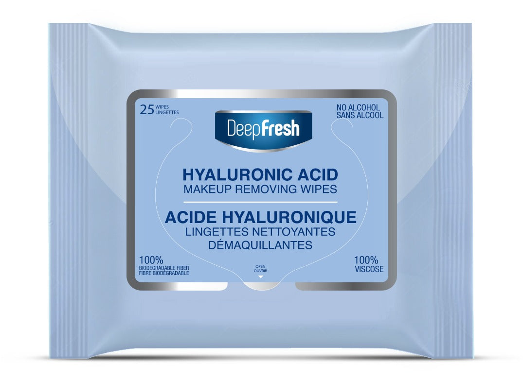 Șervețele demachiante biodegradabile cu Acid Hialuronic Deepfresh - Redist