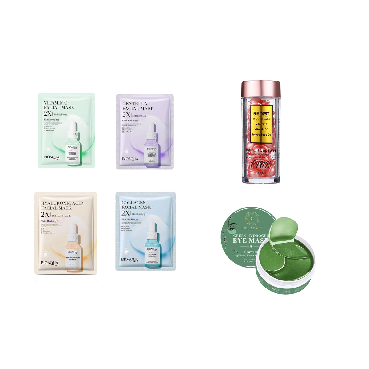 Ediției limitată: Capsule ser tratament + Pachuri pentru ochi + Set 4 măști pentru ten - Redist