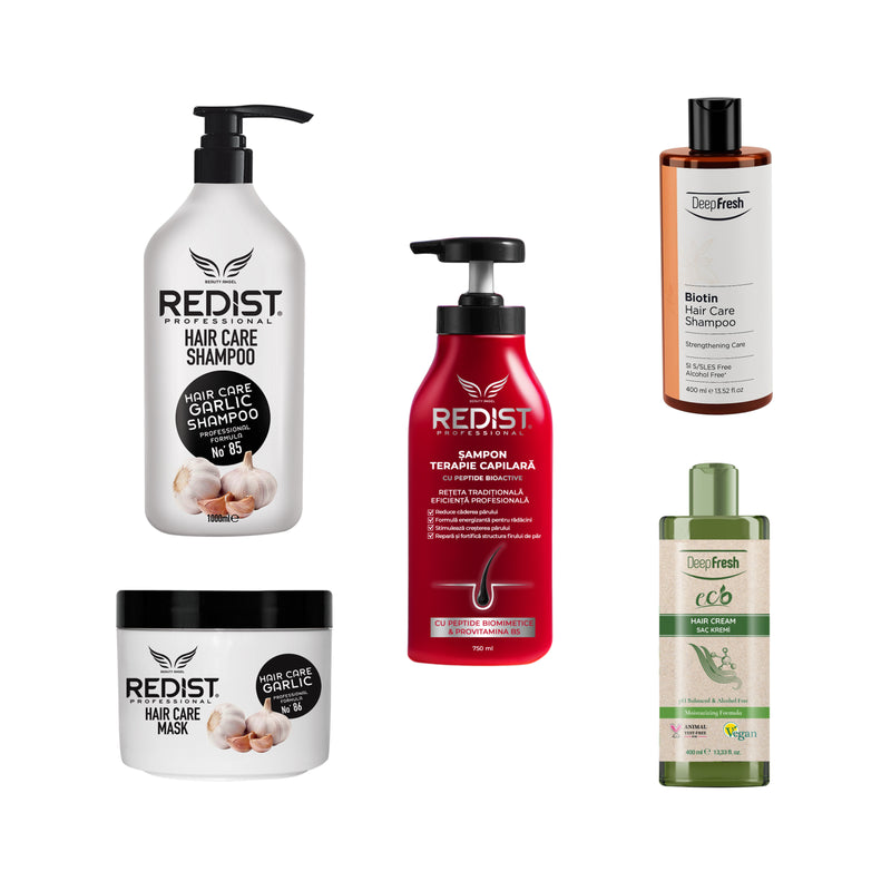 Pachet cresterea, regenerarea si ingrijirea parului + CADOU : Sampon Biotin DeepFresh si Balsam pentru păr DeepFresh Eco