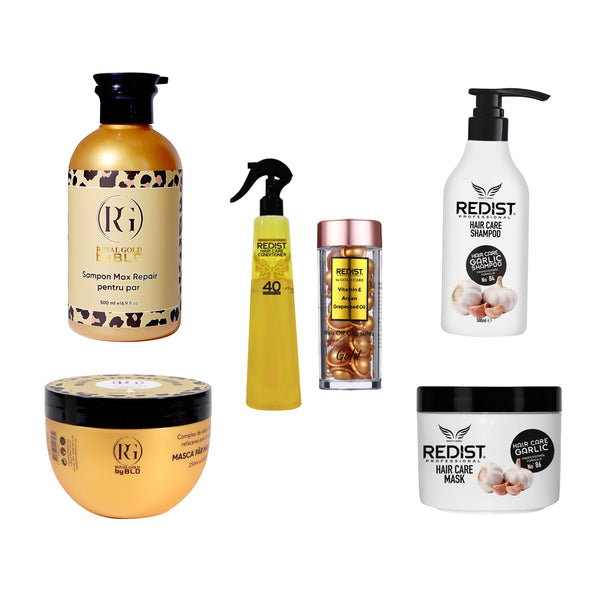 Pachet hidratare intensă + CADOU : Sampon usturoi 500 ml si Masca usturoi - Redist