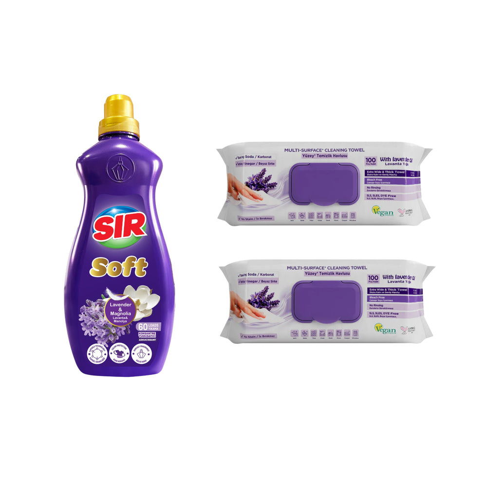 Nou: Balsam de rufe cu Lavandă si Magnolie Sir + 2 x Șervețele pentru multisuprafețe cu lavandă Deep Fresh - Redist