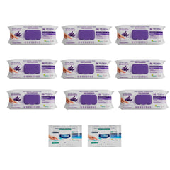 Şerveţele umede pentru multi suprafeţe cu lavandă , bicarbonat şi oțet Deep Fresh 100 de bucăți × 9 pachete + Şerveţele umede pentru multi suprafeţe cu bicarbonat şi oțet Deep Fresh 10 bucăți × 2 pachete - Redist