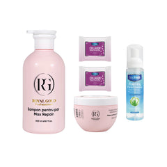 Gama Pink Max Repair + 2 × Șervețele demachiante Colagen + Spumă curățare ten DeepFresh