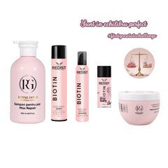 Pachet Max Repair Pink + Kit Redist Biotin pentru Volum + Stickere inspiraționale