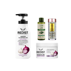 Gama cu extract de ceapă și usturoi Redist + Șampon cu ulei de Argan DeepFresh + Capsule White Cocos