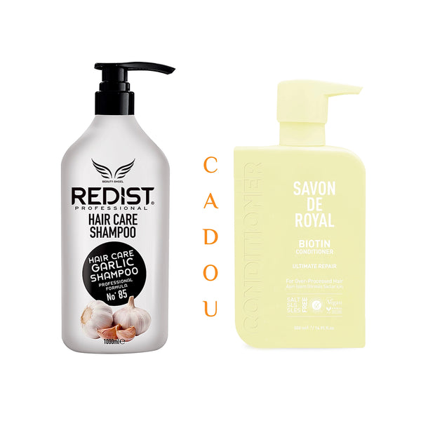 Șampon profesional cu extract de usturoi Redist 1000 ml + CADOU : Savon de Royal Biotin Conditioner 500 ml - Redist