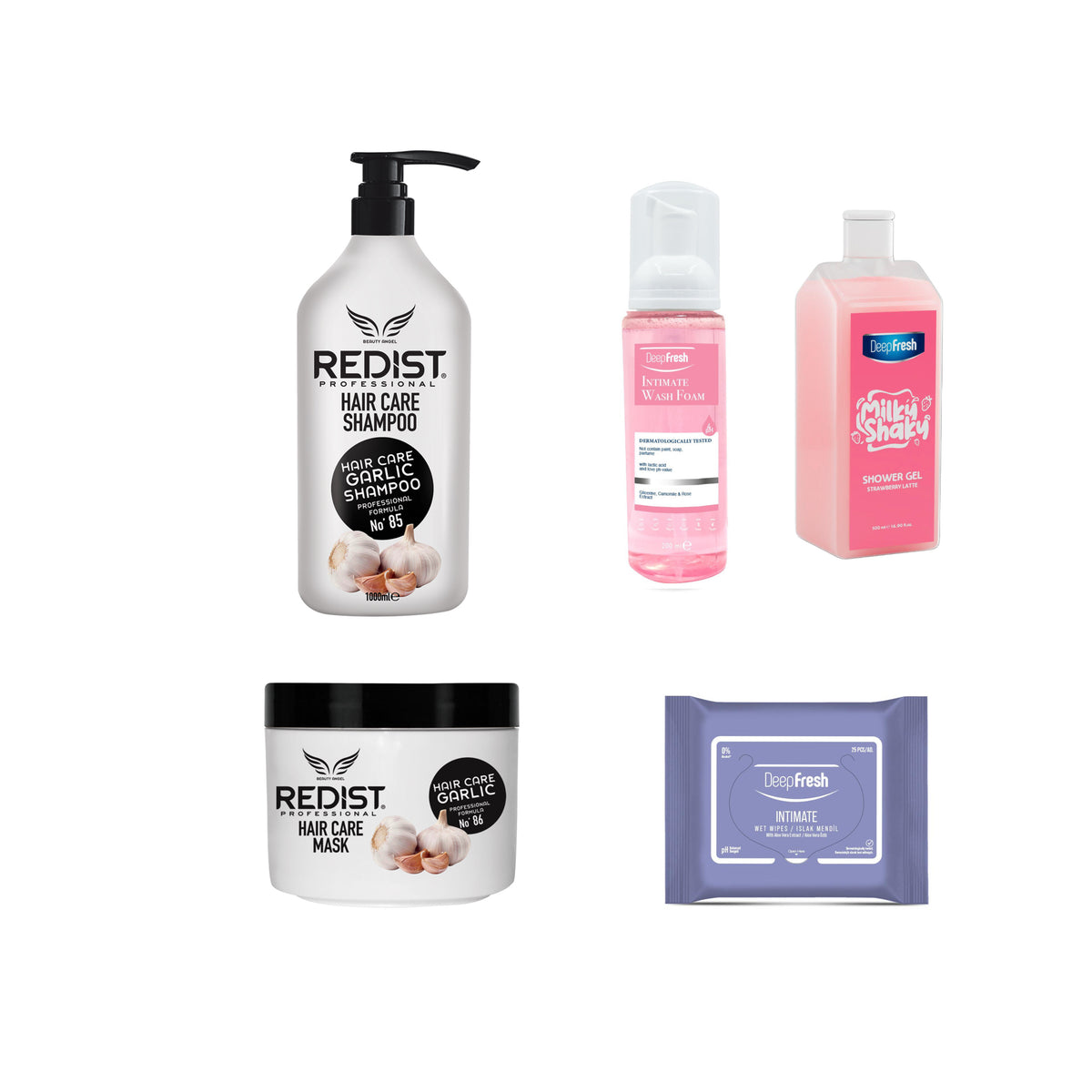 Gama cu extract de usturoi Redist + Kit de îngrijire corporală