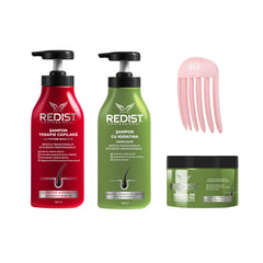 Kit împotriva căderii părului + hidratare: Șampon Terapie capilară + Gama Redist cu Keratina hidrolizată + Accesoriu Volum