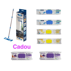 Mop + Șervețele mop bicarbonat si oțet 50 buc × 2 pachete + Șervețele mop cu lămâie , bicarbonat si otet 50 buc x 2 pachete + Şerveţele pentru multi suprafeţe lavandă , bicarbonat şi oțet Deep Fresh 100 de bucăți × 2 pachete ( 1 pachet + 1 pachet Cadou ) - Redist