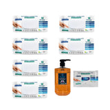 Şerveţele umede pentru multi suprafeţe cu bicarbonat şi oțet Deep Fresh 100 bucăți × 6 pachete + Cadou : Sapun lichid pentru mâini Dr. Shield 1000 ml + Şerveţele umede pentru multi suprafeţe cu bicarbonat şi oțet Deep Fresh 10 bucăți