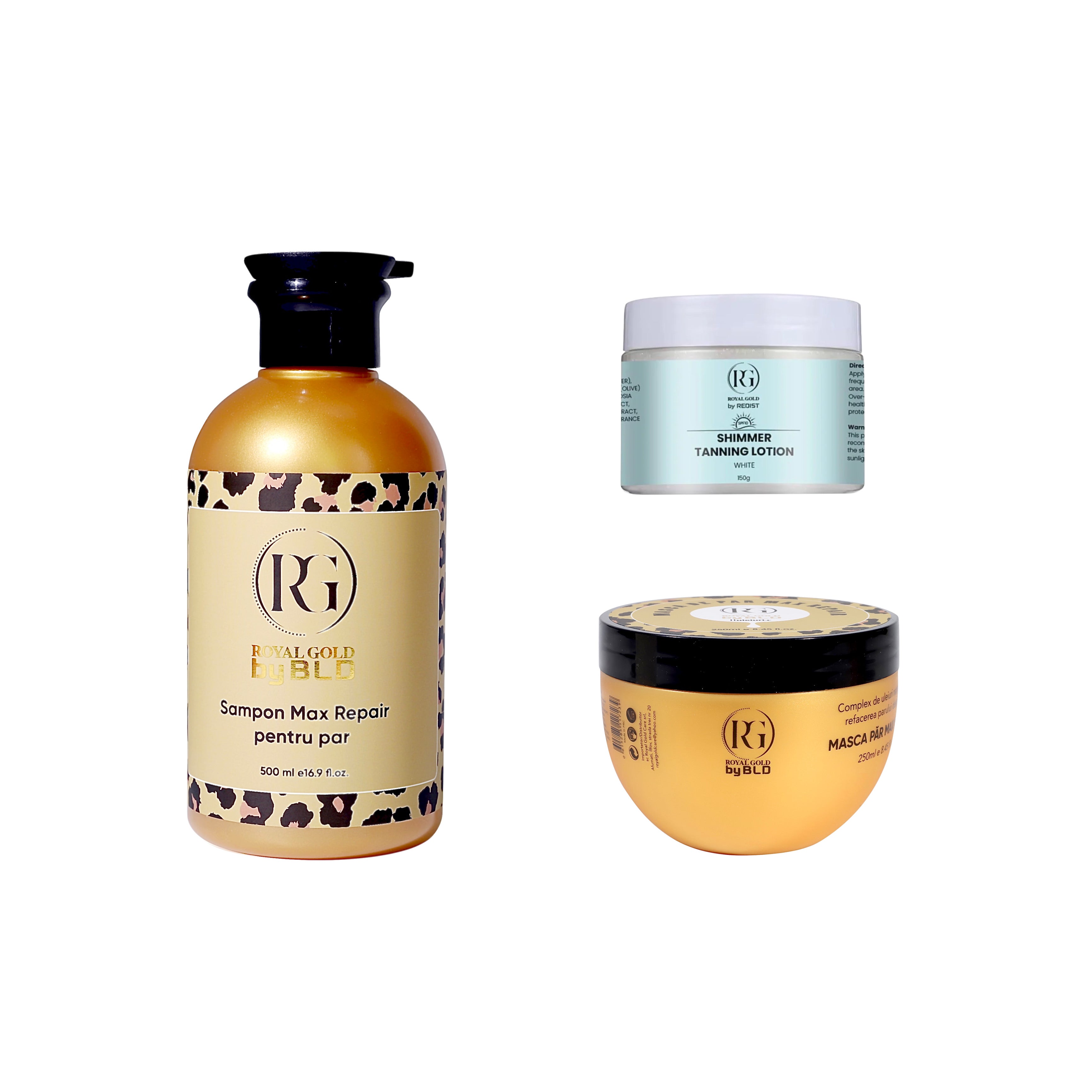 Gama BLD Max Repair + Shimmer Tanning Lotion SPF 10 Royal Gold by Redist White