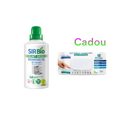 Pachet Detergent gel pentru maşina de spălat vase Sir Bio 1000 ml + CADOU : Şerveţele umede pentru multi suprafeţe cu bicarbonat şi oțet Deep Fresh 100 de bucăți - Redist