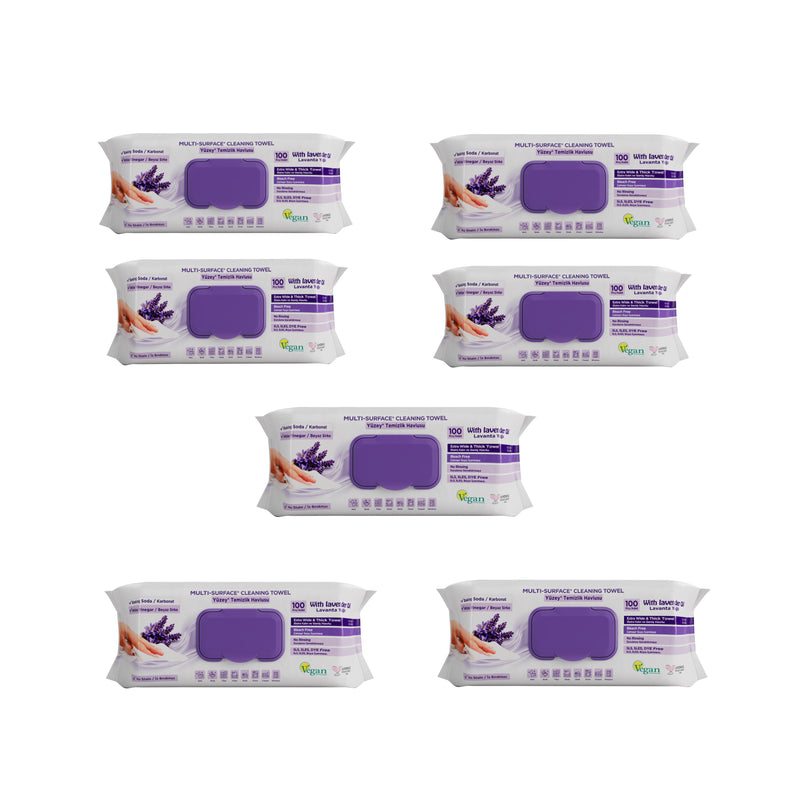Nou: 5+2 Cadou Șervețele pentru multi suprafețe cu lavandă , bicarbonat şi oțet Deep Fresh