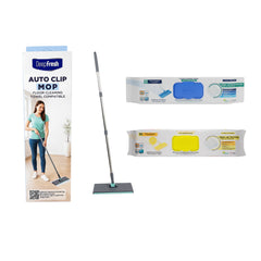 Kit curățenie: Mop cu click Deep Fresh + 2 x rezervă mop lămâie și clasic