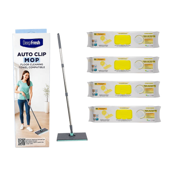 Nou: Mop cu click + 4 Rezerve mop Deep Fresh