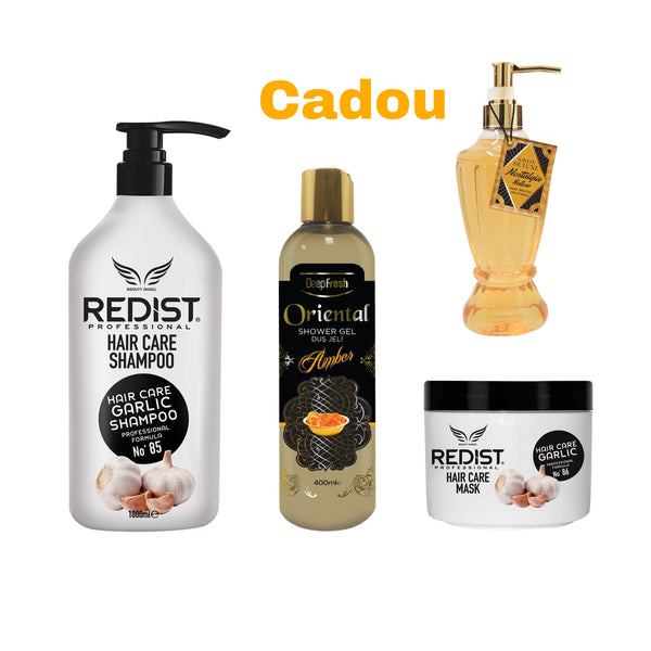 Kit Redist cu extract de usturoi + Cadou Gel de duș Amber Oriental și Săpun mâini Nostalgia