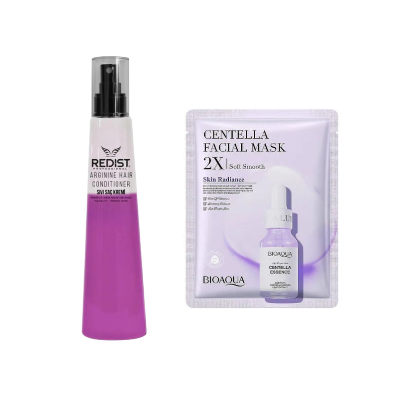 Balsam bifazic Arginine Redist 225 ml + Cadou : Masca Servetel pentru ten cu Centella Bioaqua