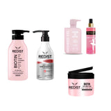 Pachet profesional pentru Volum si Hidratare Biotin Redist 500 ml: Sampon, Masca, Balsam bifazic Biotin 225 ml + Sampon Impotriva Caderii Parului Redist 500 ml+Gel de duș Savon de Royal + Mist de corp Shiny Pink