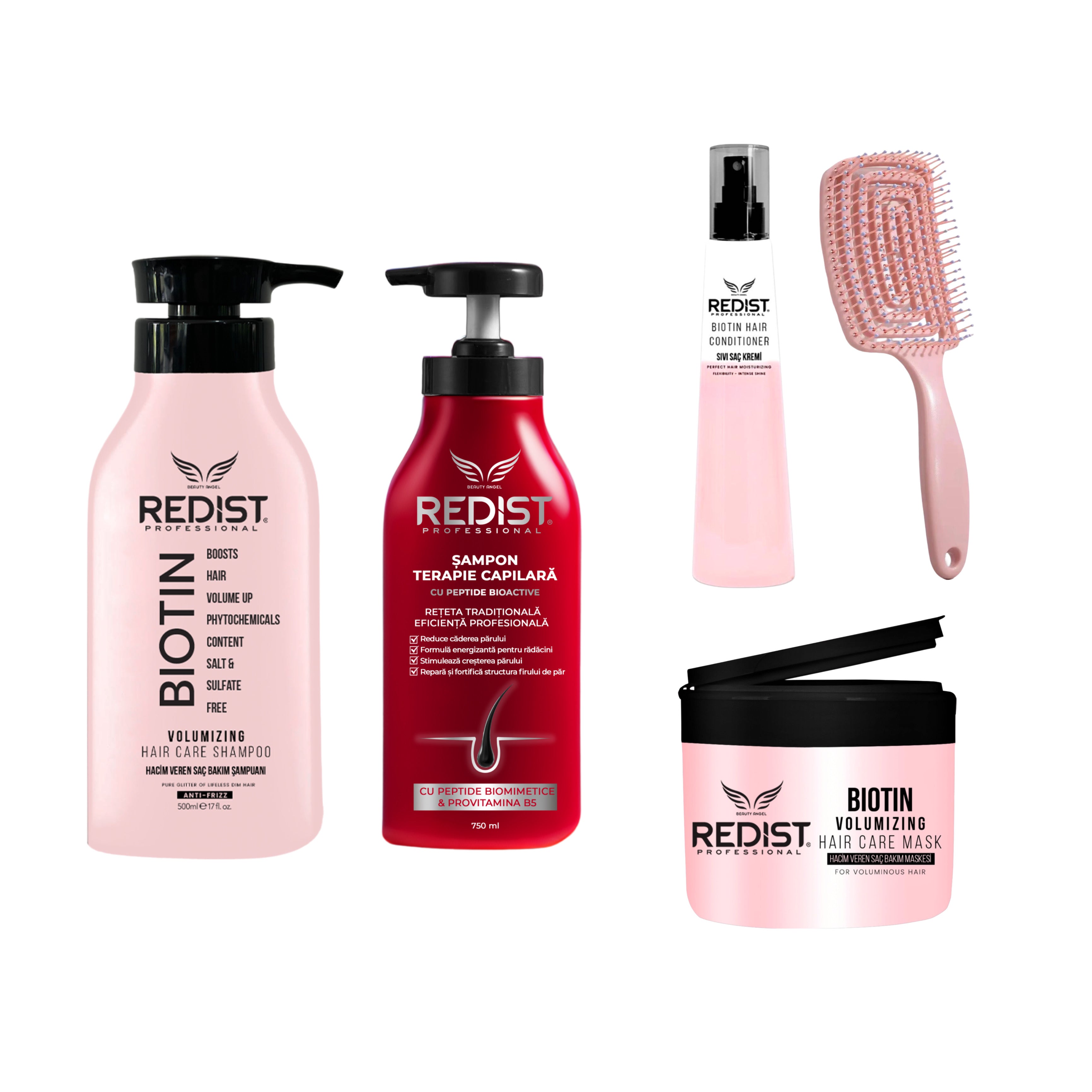 Pachet Redist Biotin pentru Volum + Șampon Terapie Capilară impotriva căderii părului