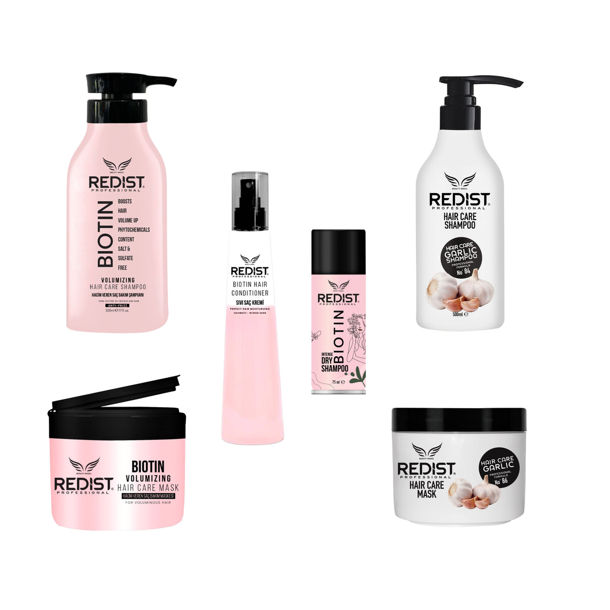 Gama Redist Biotin pentru Volum + Gama Redist Usturoi pentru creșterea și regenerarea părului