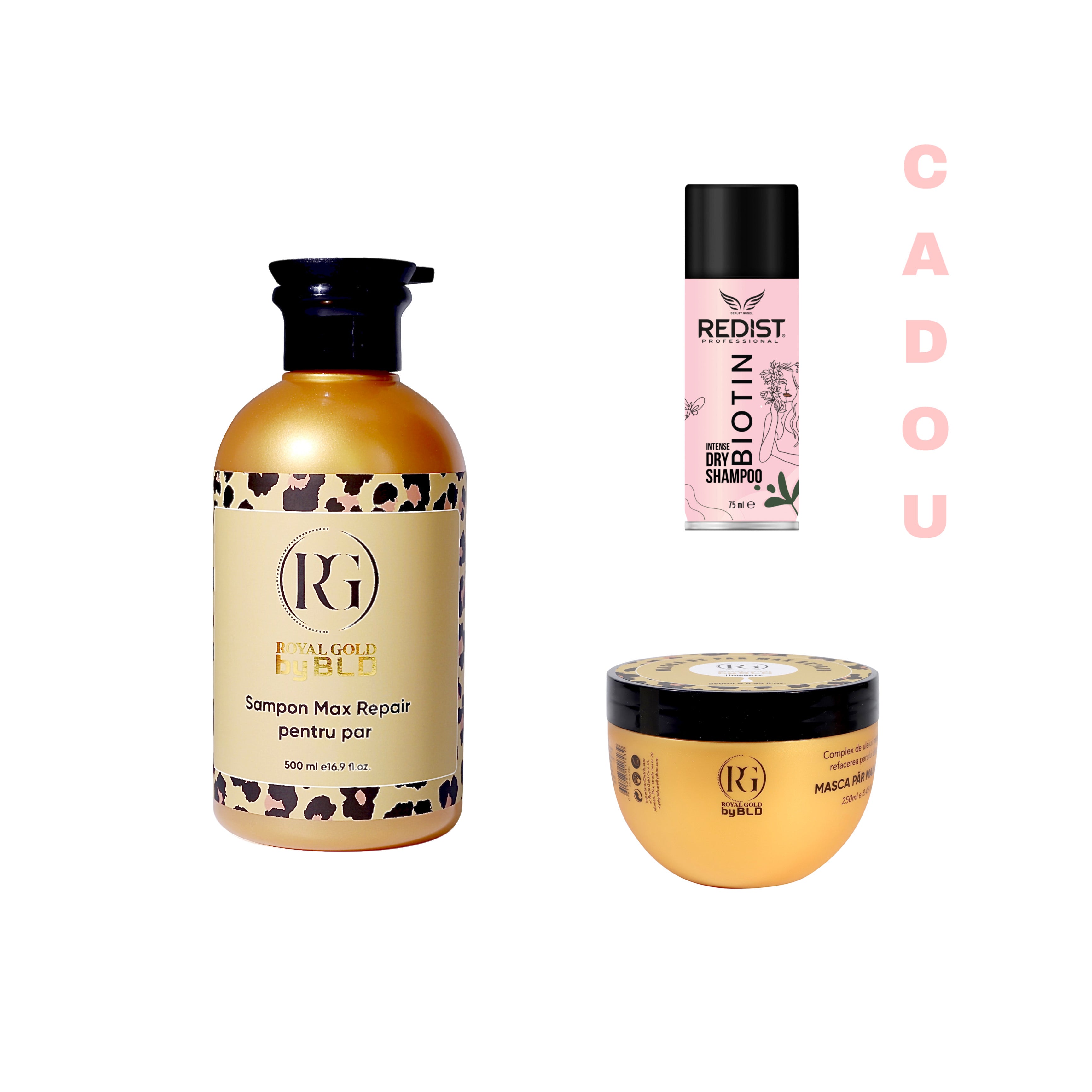 Pachet BLD Max Repair + Cadou Șampon uscat pentru Volum Redist Biotin