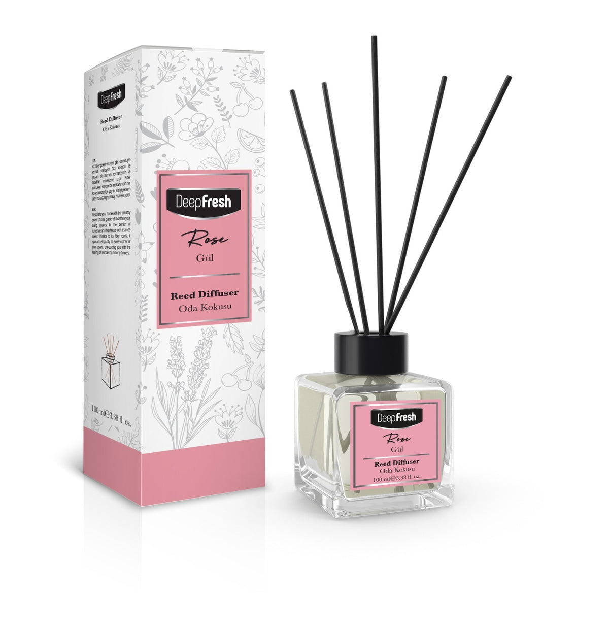 Odorizant de camera cu betisoare Deep Fresh 100ML - ROSE - Redist